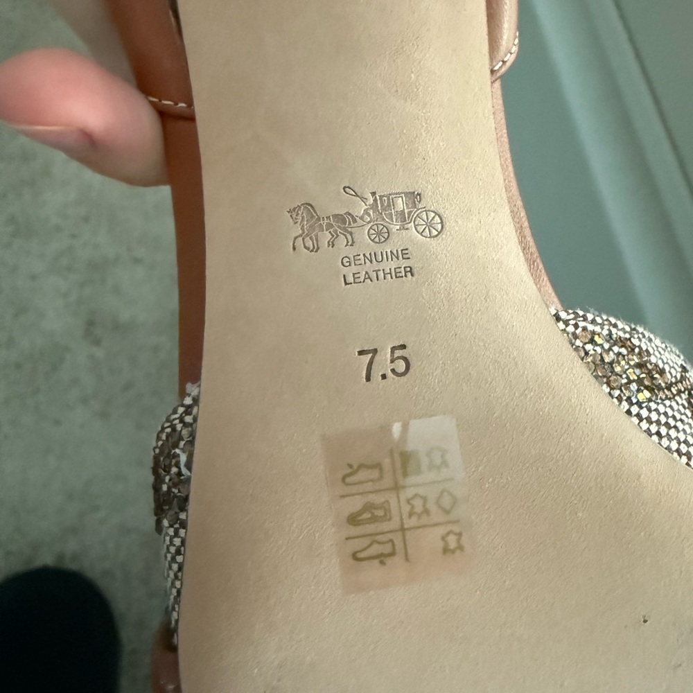 Coach Margot Slingback Heels in Tan and Brown - Picture 7 of 7